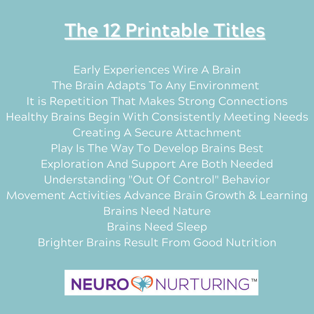 Neuro-Nurturing Printables Pack